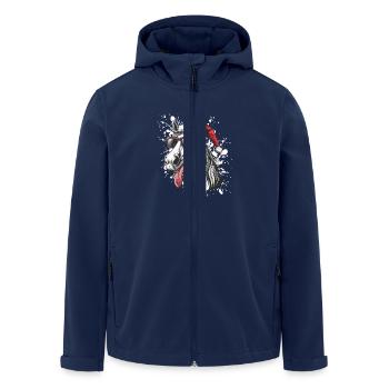 Horse Christmas Funny - Men’s Recycled Softshell Jacket by Stanley/Stella - navy - Front - AI Model Male 185 light (185cm)