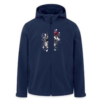 Cat Christmas Funny - Men’s Recycled Softshell Jacket by Stanley/Stella - navy - Front - AI Model Male 185 light (185cm)