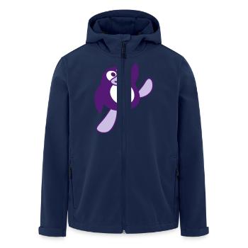 Penguin Breakdance Happy Dancing Party DJ Music - Men’s Recycled Softshell Jacket by Stanley/Stella - navy - Front - AI Model Male 185 light (185cm)
