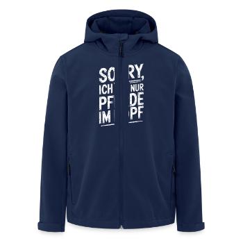 Reiten Reiterin Pferde Mädchen Pferdeliebhaber - Recycelte Männer Softshell-Jacke von Stanley/Stella - Navy - Vorne - AI Model Male 185 light (185cm)