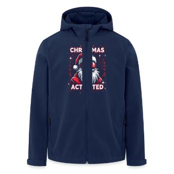 Weihnachtsmann auf Skis: Christmas Mode Activated - Recycelte Männer Softshell-Jacke von Stanley/Stella - Navy - Vorne - AI Model Male 185 light (185cm)