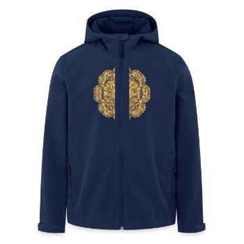 Emu Geometric - Men’s Recycled Softshell Jacket by Stanley/Stella - navy - Front - AI Model Male 185 light (185cm)