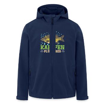 Angeln Hobby KARPFEN FLÜSTERER Lustiges Angler - Recycelte Männer Softshell-Jacke von Stanley/Stella - Navy - Vorne - AI Model Male 185 light (185cm)