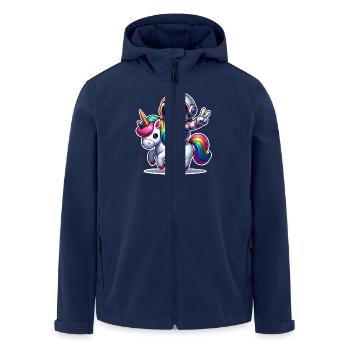 Astronaut Unicorn - Men’s Recycled Softshell Jacket by Stanley/Stella - navy - Front - AI Model Male 185 light (185cm)