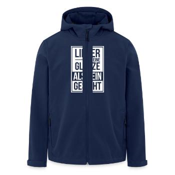 Frisur Glatze Haarausfall, Glatzenträger - Recycelte Männer Softshell-Jacke von Stanley/Stella - Navy - Vorne - AI Model Male 185 light (185cm)