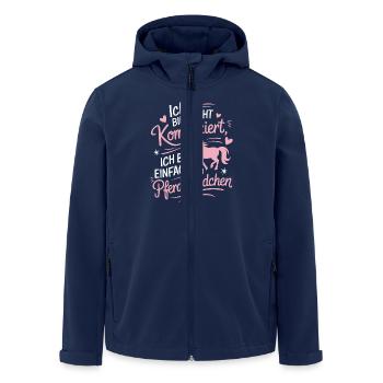 Pferdeliebhaber Reiten Pferde Mädchen Reiterin - Recycelte Männer Softshell-Jacke von Stanley/Stella - Navy - Vorne - AI Model Male 185 light (185cm)