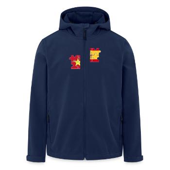 Vietnam Spain Flag Spanish Vietnamese - Men’s Recycled Softshell Jacket by Stanley/Stella - navy - Front - AI Model Male 185 light (185cm)