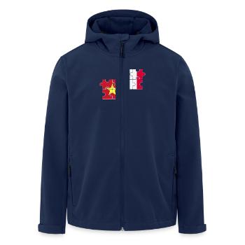 Vietnam Frankreich Flagge Franzose Vietnamese - Recycelte Männer Softshell-Jacke von Stanley/Stella - Navy - Vorne - AI Model Male 185 light (185cm)
