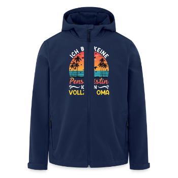 Großmutter BIN KEINE PENSIONISTIN BIN VOLLZEIT - Recycelte Männer Softshell-Jacke von Stanley/Stella - Navy - Vorne - AI Model Male 185 light (185cm)
