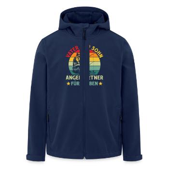 SOHN UND VATER ANGEL PARTNER FÜRS LEBEN Angeln - Recycelte Männer Softshell-Jacke von Stanley/Stella - Navy - Vorne - AI Model Male 185 light (185cm)