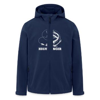 HECHT FÄNGER Lustiges Hecht Angeln Hobby Angler - Recycelte Männer Softshell-Jacke von Stanley/Stella - Navy - Vorne - AI Model Male 185 light (185cm)