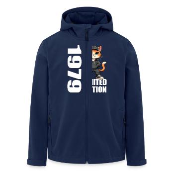 Limited Edition 1979 Geburtstag 1979 Geboren - Recycelte Männer Softshell-Jacke von Stanley/Stella - Navy - Vorne - AI Model Male 185 light (185cm)