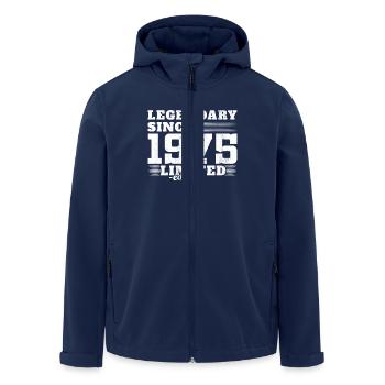 Legendary since 1975 limited edition - Men’s Recycled Softshell Jacket by Stanley/Stella - navy - Front - AI Model Male 185 light (185cm)