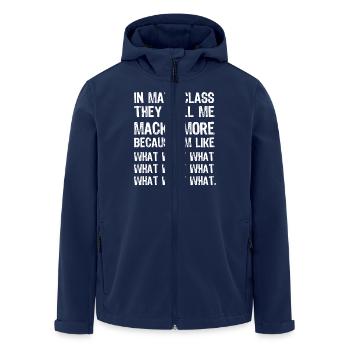 En cours de maths, ils m’appellent macklemore funny shirt - Veste softshell homme en polyester recyclé Stanley/Stella - marine - Devant - AI Model Male 185 light (185cm)