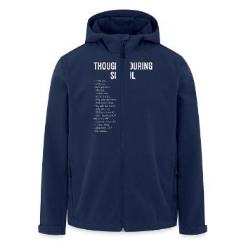 Gedanken während der Schule - Recycelte Männer Softshell-Jacke von Stanley/Stella - Navy - Vorne - AI Model Male 185 light (185cm)