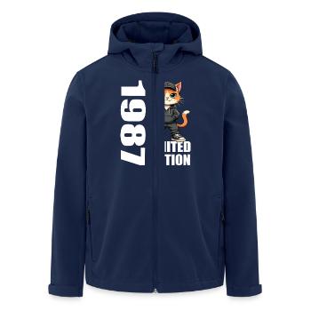 Limited Edition 1987 Birthday Born 1987 - Men’s Recycled Softshell Jacket by Stanley/Stella - navy - Front - AI Model Male 185 light (185cm)