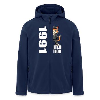 Limited Edition 1991 Birthday Born 1991 - Men’s Recycled Softshell Jacket by Stanley/Stella - navy - Front - AI Model Male 185 light (185cm)