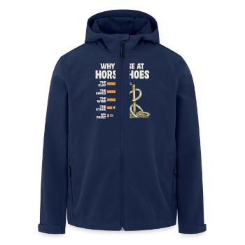 Why I lose at Horseshoe Humorous Graphics - Men’s Recycled Softshell Jacket by Stanley/Stella - navy - Front - AI Model Male 185 light (185cm)