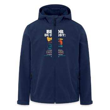 Bevor Du Fragst Gitarren Musiker Gitarrist - Recycelte Männer Softshell-Jacke von Stanley/Stella - Navy - Vorne - AI Model Male 185 light (185cm)