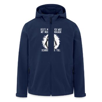 Heute Möchte Ich Was Mit Menschen Machen Schubsen - Recycelte Männer Softshell-Jacke von Stanley/Stella - Navy - Vorne - AI Model Male 185 light (185cm)