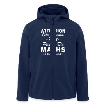 Diese Person kann jederzeit über Mathematik sprechen - Recycelte Männer Softshell-Jacke von Stanley/Stella - Navy - Vorne - AI Model Male 185 light (185cm)