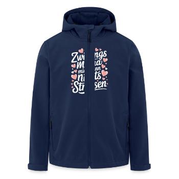 Zwillingsmama Mama von Zwillingen Zwillings Mutter - Recycelte Männer Softshell-Jacke von Stanley/Stella - Navy - Vorne - AI Model Male 185 light (185cm)