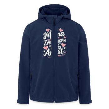 Zwillingsmama Zwillings Mutter Mama von Zwillingen - Recycelte Männer Softshell-Jacke von Stanley/Stella - Navy - Vorne - AI Model Male 185 light (185cm)