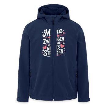 Zwillingsmama Mama von Zwillingen Zwillings Mutter - Recycelte Männer Softshell-Jacke von Stanley/Stella - Navy - Vorne - AI Model Male 185 light (185cm)