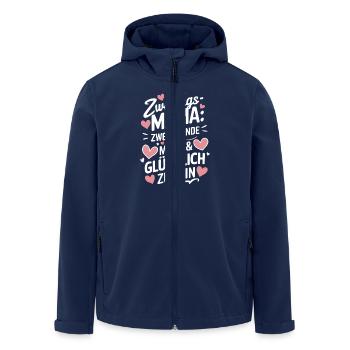 Zwillingsmama Zwillings Mutter, Mama von Zwillinge - Recycelte Männer Softshell-Jacke von Stanley/Stella - Navy - Vorne - AI Model Male 185 light (185cm)