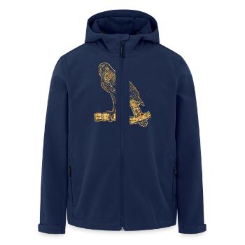 Goshawk Geometric - Men’s Recycled Softshell Jacket by Stanley/Stella - navy - Front - AI Model Male 185 light (185cm)