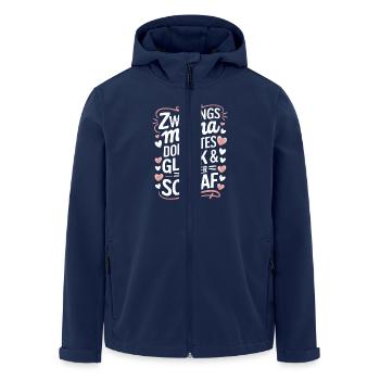 Zwillingsmutter Twin Mom Mama von Zwillingen - Recycelte Männer Softshell-Jacke von Stanley/Stella - Navy - Vorne - AI Model Male 185 light (185cm)