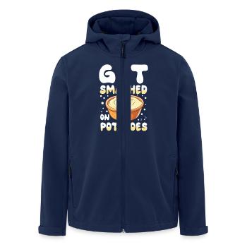 Get Smashed On Potatoes für einen Dessert Fan - Recycelte Männer Softshell-Jacke von Stanley/Stella - Navy - Vorne - AI Model Male 185 light (185cm)