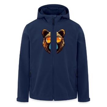 Bear Head Portrait Cool - Men’s Recycled Softshell Jacket by Stanley/Stella - navy - Front - AI Model Male 185 light (185cm)