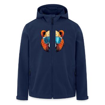 Polar Bear Head Cool Polar Bear - Men’s Recycled Softshell Jacket by Stanley/Stella - navy - Front - AI Model Male 185 light (185cm)
