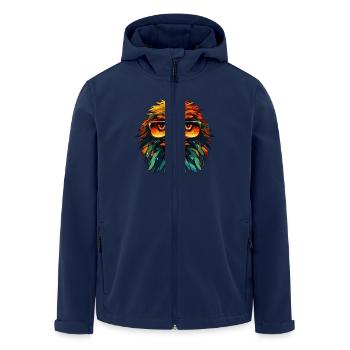 Eagle Head Portrait Cool - Men’s Recycled Softshell Jacket by Stanley/Stella - navy - Front - AI Model Male 185 light (185cm)