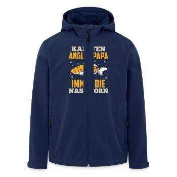 KARPFEN ANGLER PAPA IMMER DIE NASE VORN Lustiges - Recycelte Männer Softshell-Jacke von Stanley/Stella - Navy - Vorne - AI Model Male 185 light (185cm)