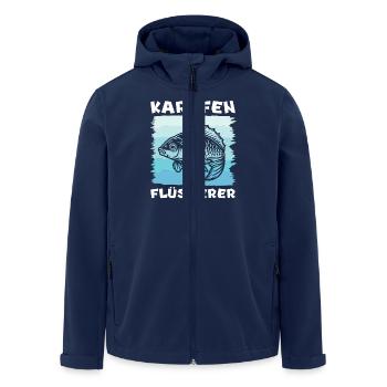 KARPFEN FLÜSTERER Lustiges Angler Geburtstags - Recycelte Männer Softshell-Jacke von Stanley/Stella - Navy - Vorne - AI Model Male 185 light (185cm)