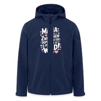 Mama von Zwillingen Zwillingsmama Zwillings Mutter - Recycelte Männer Softshell-Jacke von Stanley/Stella - Navy - Vorne - AI Model Male 185 light (185cm)