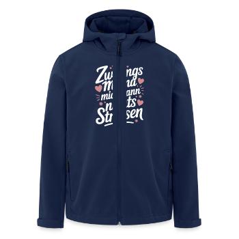 Zwillingsmama Mama von Zwillingen Zwillings Mutter - Recycelte Männer Softshell-Jacke von Stanley/Stella - Navy - Vorne - AI Model Male 185 light (185cm)