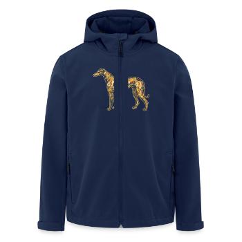 Greyhound Geometric - Men’s Recycled Softshell Jacket by Stanley/Stella - navy - Front - AI Model Male 185 light (185cm)