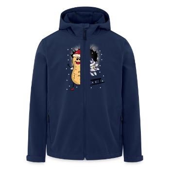Peanut Winter Sports Sledding Tobogganing Mountains Tyrol - Men’s Recycled Softshell Jacket by Stanley/Stella - navy - Front - AI Model Male 185 light (185cm)