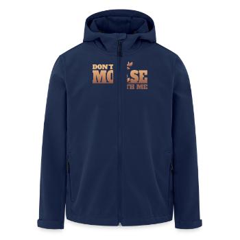 Don't Moose With Me Lustiger Elch Spruch - Men’s Recycled Softshell Jacket by Stanley/Stella - navy - Front - AI Model Male 185 light (185cm)