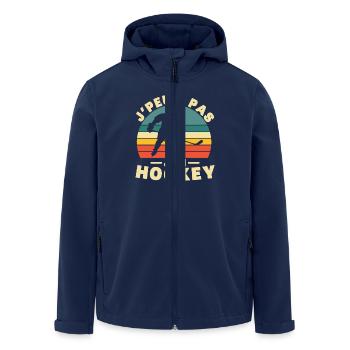 I Can't I Have Hockey Humor Gift - Men’s Recycled Softshell Jacket by Stanley/Stella - navy - Front - AI Model Male 185 light (185cm)