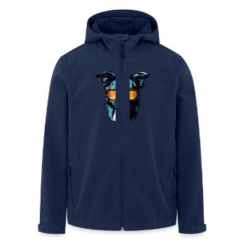 Border Collie Hund Kopf Porträt Cool - Recycelte Männer Softshell-Jacke von Stanley/Stella - Navy - Vorne - AI Model Male 185 light (185cm)