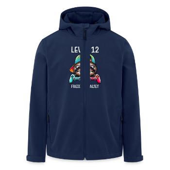 Level 12 Freigeschaltet Gamer Geburtstag Faultier - Recycelte Männer Softshell-Jacke von Stanley/Stella - Navy - Vorne - AI Model Male 185 light (185cm)