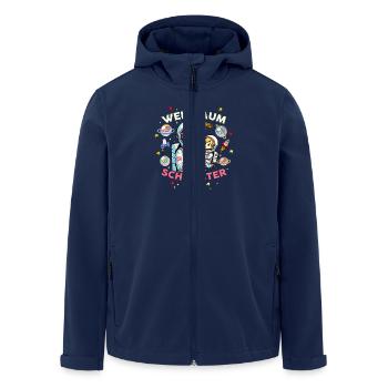 Weltraum Große Schwester 2025 Astronauten - Recycelte Männer Softshell-Jacke von Stanley/Stella - Navy - Vorne - AI Model Male 185 light (185cm)