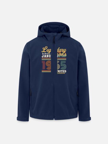 Legendär seit Januar 1965 Jahrgang Geburtstag - Recycelte Männer Softshell-Jacke von Stanley/Stella - Navy