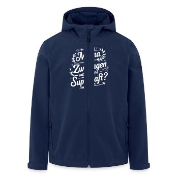 Zwillingsmama Zwillings Mutter, Mama von Zwillinge - Recycelte Männer Softshell-Jacke von Stanley/Stella - Navy - Vorne - AI Model Male 185 light (185cm)