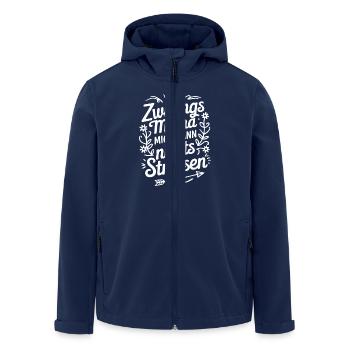 Zwillingsmama Mama von Zwillingen Zwillings Mutter - Recycelte Männer Softshell-Jacke von Stanley/Stella - Navy - Vorne - AI Model Male 185 light (185cm)
