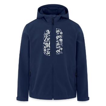 Zwillingsmama Zwillings Mutter Mama von Zwillingen - Recycelte Männer Softshell-Jacke von Stanley/Stella - Navy - Vorne - AI Model Male 185 light (185cm)